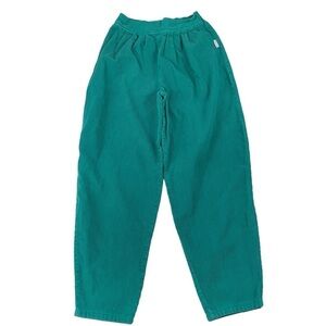 Vintage Krickets Corduroy Trouser Pants Girls Sz 12 Turquoise Green High Waisted
